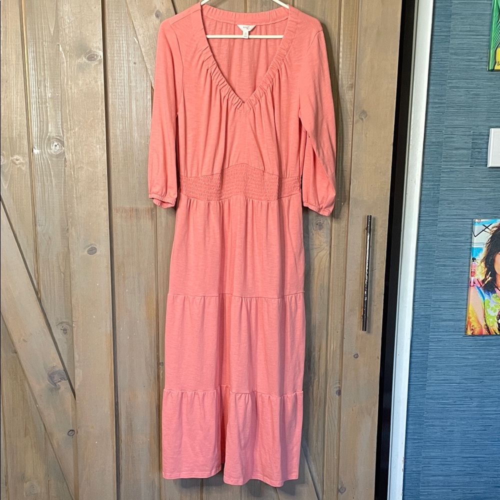 Terra & Sky Coral Long Dress - Picture 1 of 3